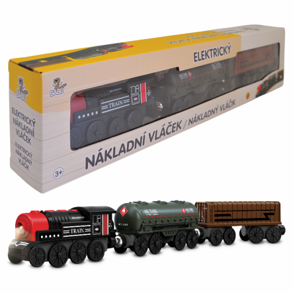 BABU vláčky - Elektrický nákladní vláček - set 3 ks