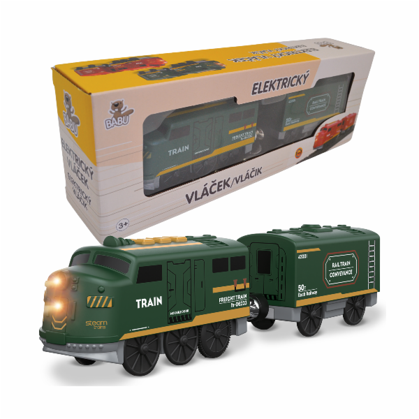 BABU vláčky - Elektrický vláček zelený - set 2 ks