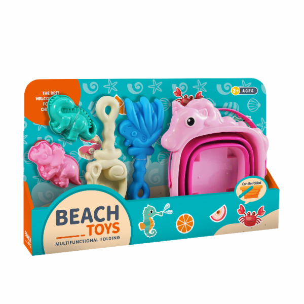 Sada na písek - Skladaci kyblik Jednorožec s příslušenstv...