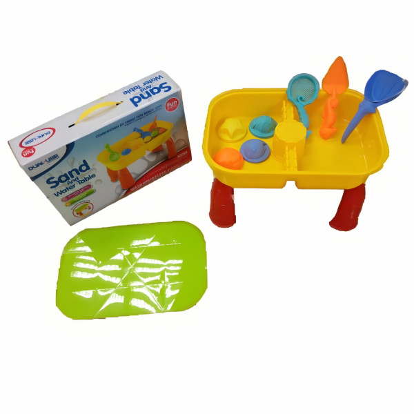 Dětský stoleček na písek a vodu s příslušenstvím 8 ks