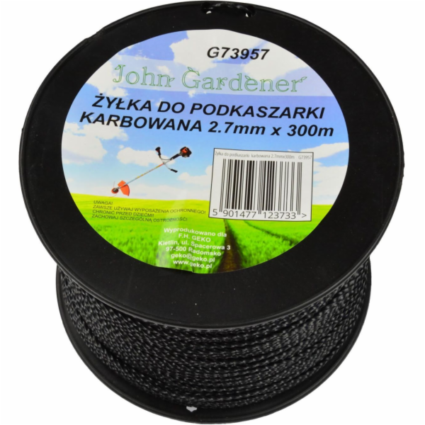 GEKO Struna do sekačky, 2,7mm x 300m, zvlněný profil GEKO