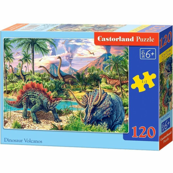 Castorland Puzzle Dinosaurs s prvky sopky 120 (30615676)