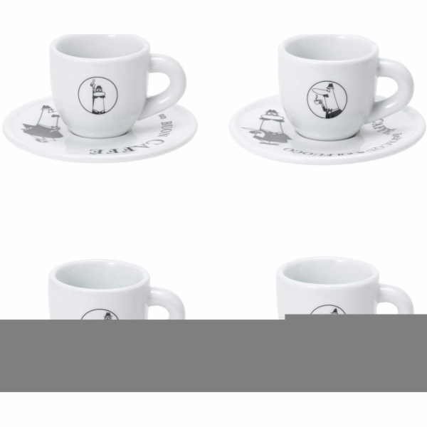 Sada 4 šálků na espresso BIALETTI CAROUSEL Porcelán 4x 50...