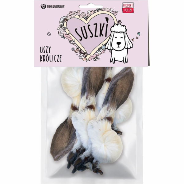 PAKA ZWIERZAKA Rabbit ears - pamlsek pro psa - 90g