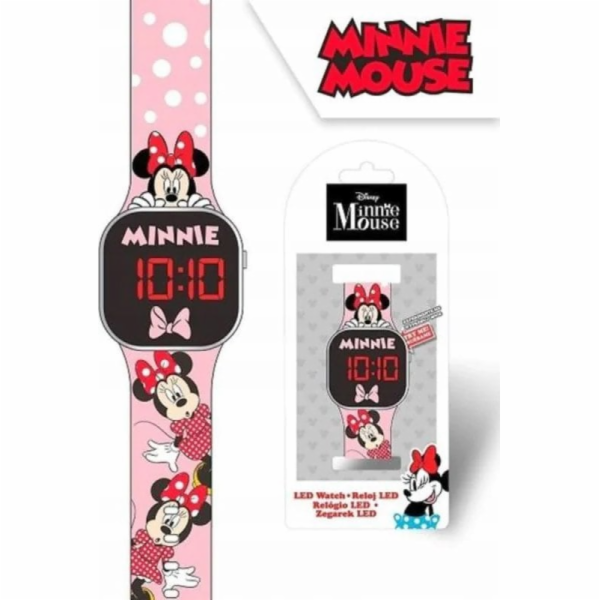 Hodinky s kalendářem Minnie Mouse LED