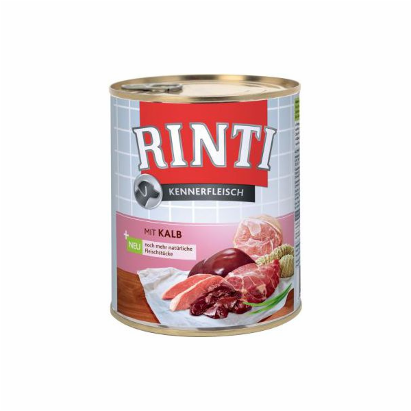 RINTI Kennerfleisch Veal - vlhké krmivo pro psy - 800g