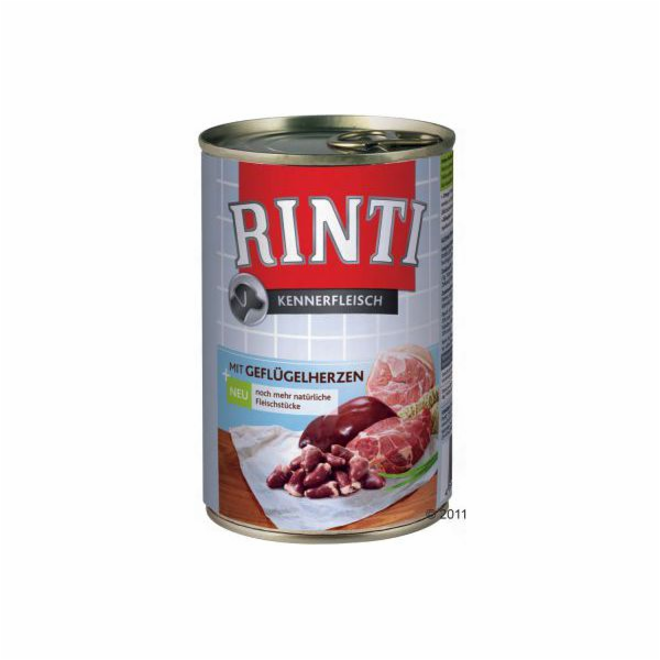 RINTI Kennerfleisch Poultry hearts - vlhké krmivo pro psy...