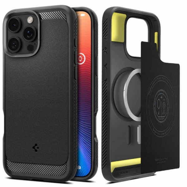 Spigen Rugged Armor MagSafe, matte black - iPhone 17 Pro Max
