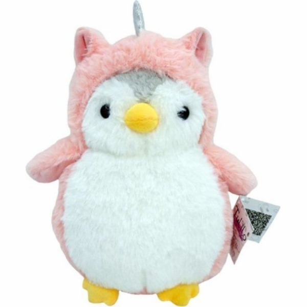 TULILO Plyšová hračka Romek Tučňák, růžová, 20 cm