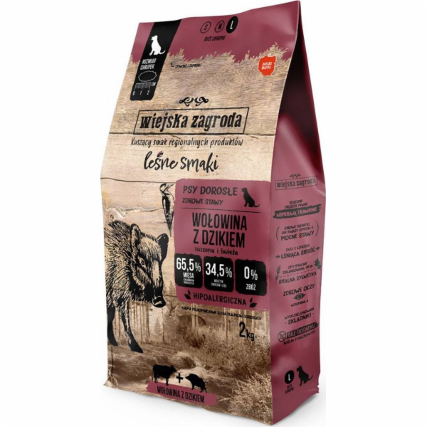 WIEJSKA ZAGRODA Beef with wild boar L - suché krmivo pro ...