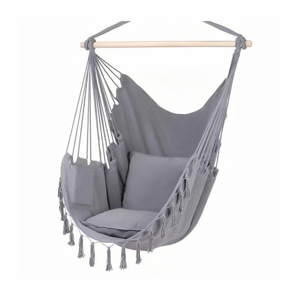 Houpačka 2Kids Toys Závěsné houpací křeslo šedé