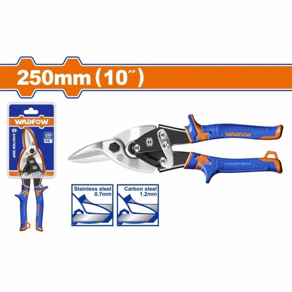 Wadfow Nůžky na plech rovný střih 250 mm