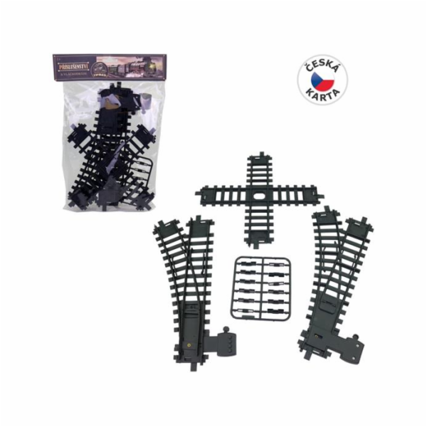 Hračka MaDe Koleje sada, 22 cm, 1 x křížení, 2 x vyhýbka,...