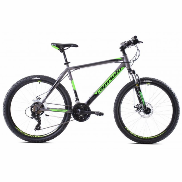 Horské jízdní kolo Capriolo OXYGEN 27,5"/20" šedozelené