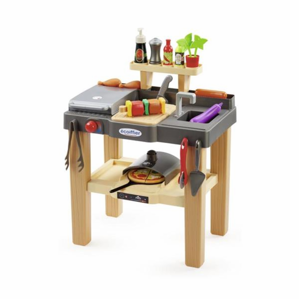 Dětská kuchyňka Ecoiffier letní s pecí na pizzu 
