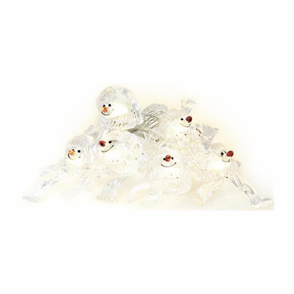 Vánoční LED řetěz Retlux RXL 483 Sněhuláci 1,35 m 10LED WW