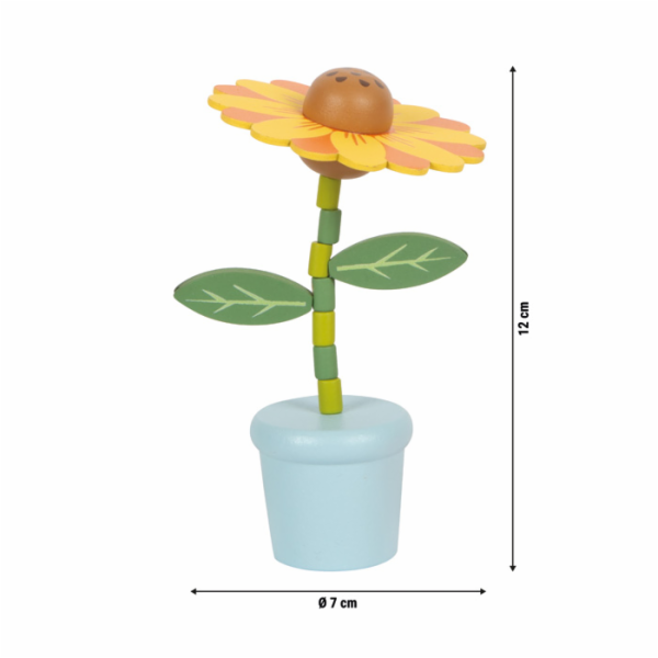 small foot Dřevěná mačkací figurka Tančící květiny 1 ks