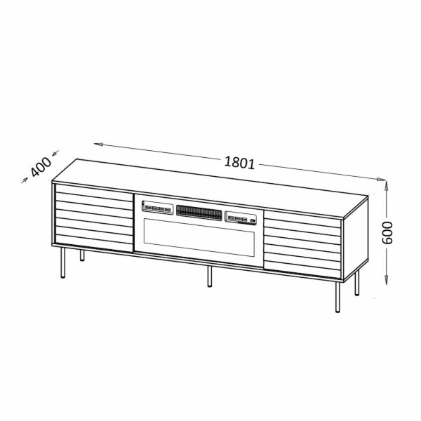 Cama CORTINA 5903815011092 televizní stolek/nábytek k mul...