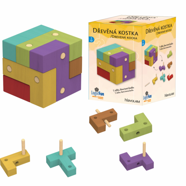 Hlavolam - IQ Dřevěná kostka