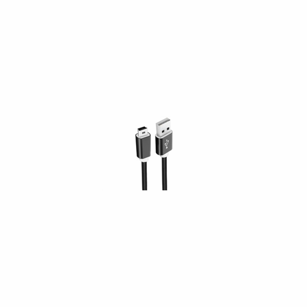 WG - Datový kabel USB Mini-B (5 pins)-USB-A / 1m / nylon ...