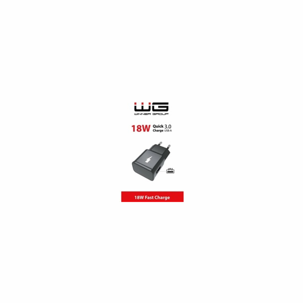 WG - Síťová nabíječka Fast 1x USB-A, Quick Charge 3.0, 5V...