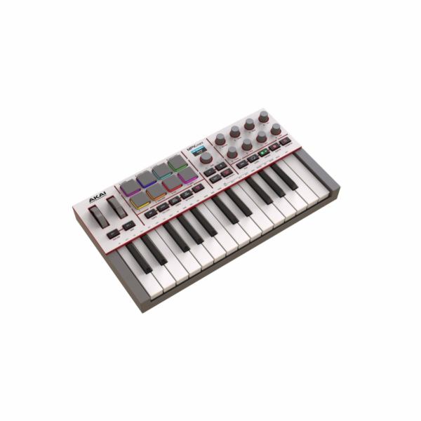 AKAI&nbsp;MPK&nbsp;Mini&nbsp;MK4&nbsp;-&nbsp;MIDI&nbsp;ovladač&nbsp;/&nbsp;ovládací&nbsp;klávesnice,&nbsp;bílá