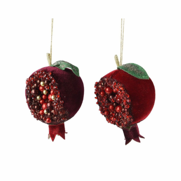 Vánoční hračka na stromeček Ovoce, 13 cm, plastová