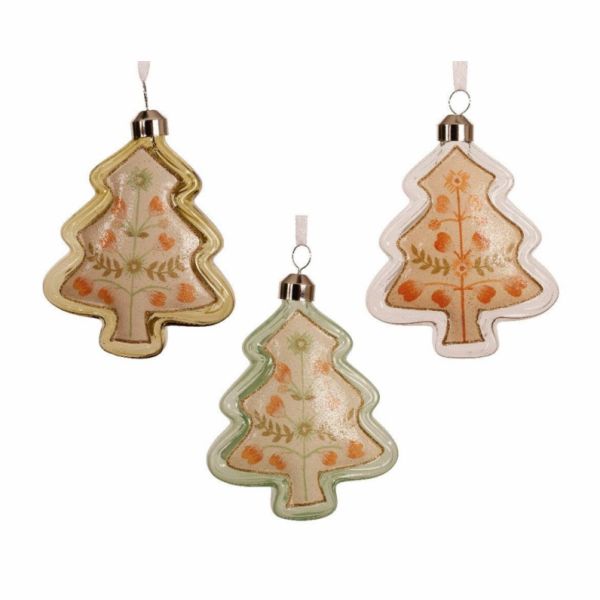 Vánoční hračka Stromek, 11,5 cm, sklo