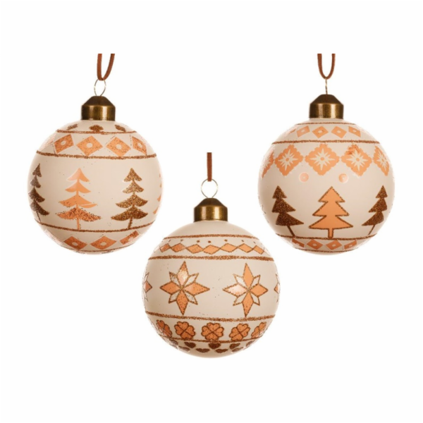 Vánoční hračka na stromeček, 8 cm, sklo