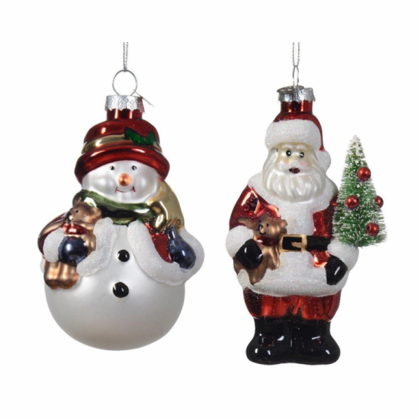 Vánoční hračka na stromeček, 10,8 cm, sklo