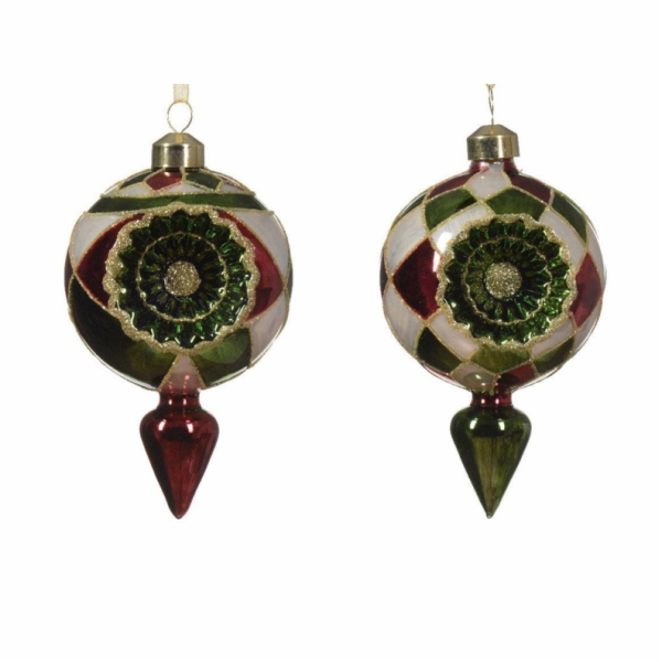 Vánoční hračka na stromeček, 13,5 cm, sklo