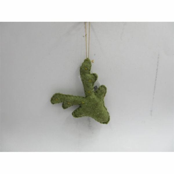 Vánoční hračka na stromeček Vánoční jelen na dotek, 16 cm