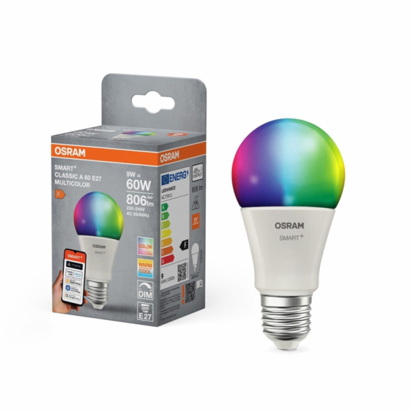 LED ŽÁROVKA WIFI A60 E27 9W 806LM RGBW