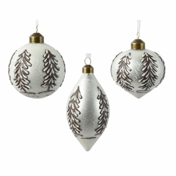 Vánoční hračka na stromeček, 8 cm, sklo