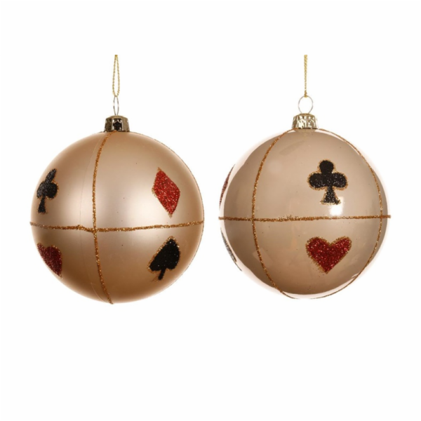 Vánoční přáníčka s hračkou, broskvová, 8 cm, plastová