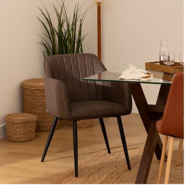 Křeslo Atmosphera, hnědé, 61,5 cm x 57 cm x 83 cm