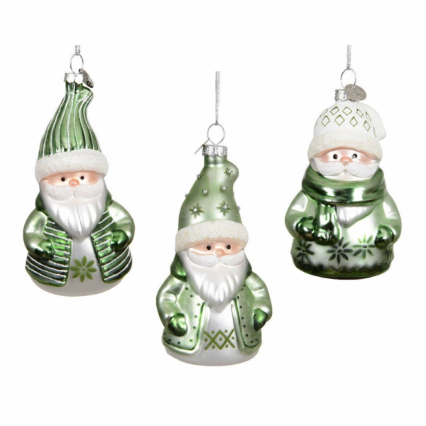 Vánoční hračka Santa Claus, 11 cm, sklo