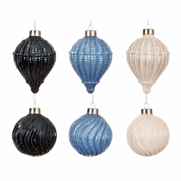 Vánoční hračka na stromeček, 8 cm, sklo