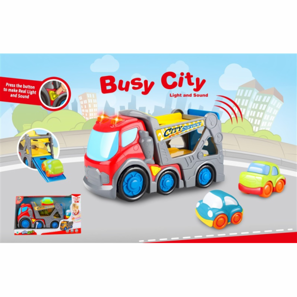 Autíčko Busy City DHTS10359J, červené