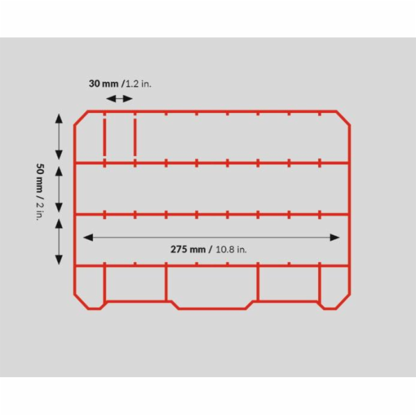Kufřík na drobné předměty Qbrick 290 x 220 x 54 mm