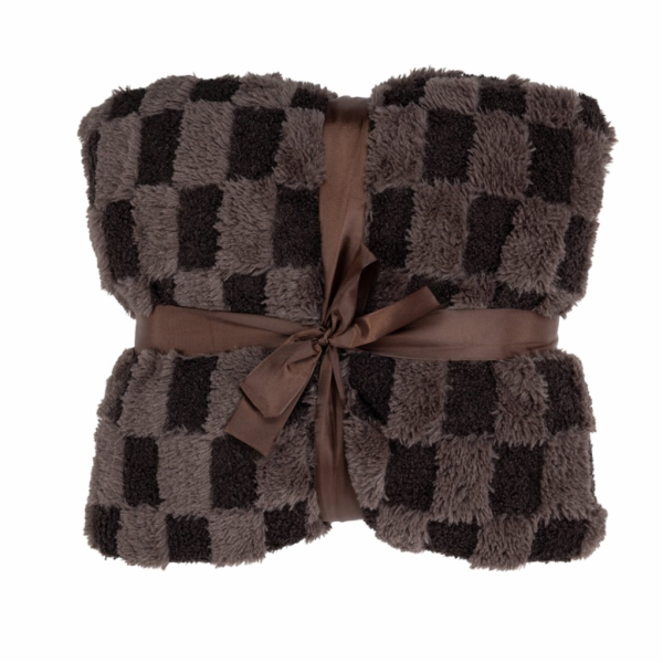 Domoletti&nbsp;Norková&nbsp;šachová&nbsp;deka,&nbsp;čokoládová,&nbsp;150&nbsp;cm&nbsp;x&nbsp;200&nbsp;cm