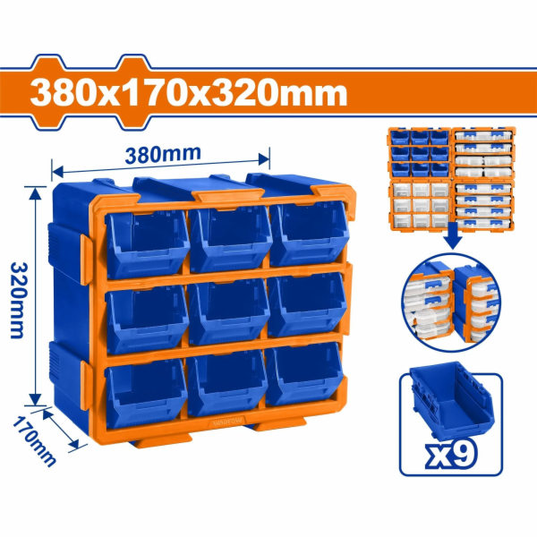 Wadfow Věž modulární skladovací 380x155x320mm