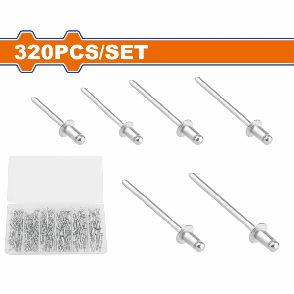 Wadfow Nýt trhací sada 320 ks