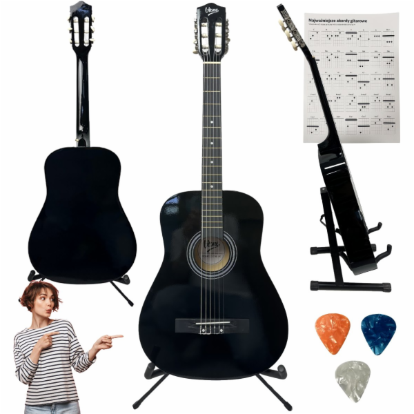 V-Tone BCG BK klasická kytara 4/4 sada 3x trsátko akordů