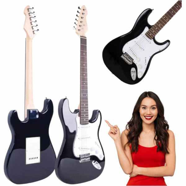 V-Tone Elektrická kytara EST 22 BK, velikost 4/4 stratocas.