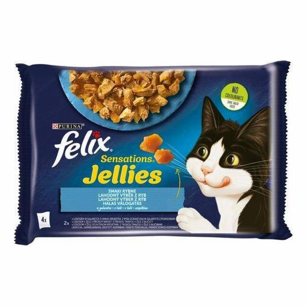 Felix Sensations Mix - lososové krevety oceánské ryby s r...