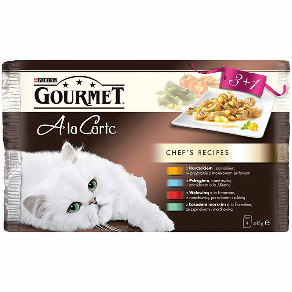 GOURMET A la Carte Kuřecí Pstruh Hovězí maso a ryby - mok...