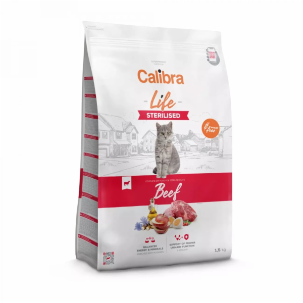 CALIBRA Cat Life Sterilised Beef - suché krmivo pro kočky...