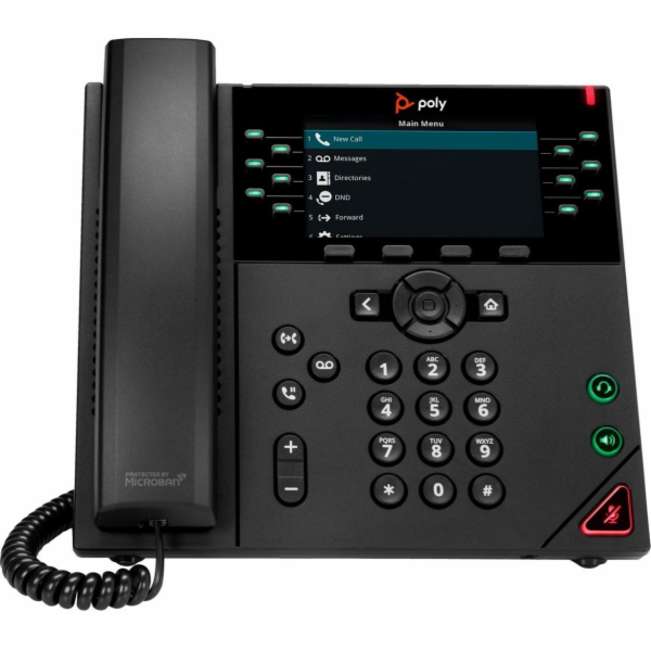 Poly VVX 450 12linkový IP telefon s podporou technologie PoE
