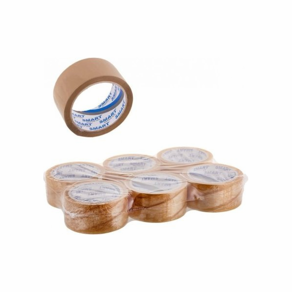 BSTech Solventní lepicí páska šedá 48 mm x 60 m 6 kusů